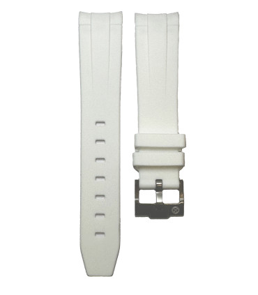 Rubber strap for Omega MoonSwatch - White