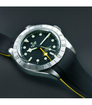 RubberB strap T807 for Tudor Black/Miltary Yellow