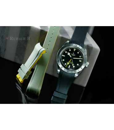 RubberB strap T807 for Tudor Military Green/Miltary Yellow