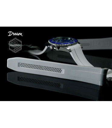 Rubber B strap DM106CD White with buckle