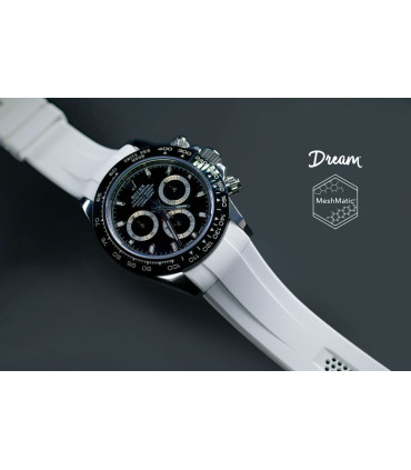 Rubber B strap DM106CD White with buckle