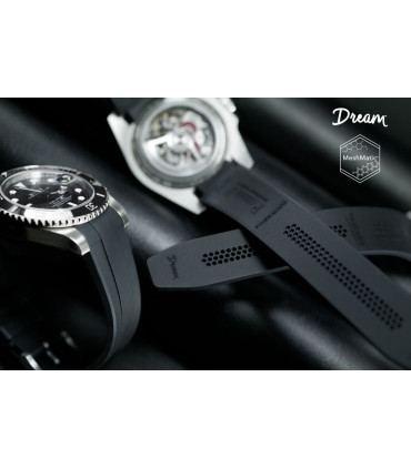 Rubber B strap DM106 Black with buckle