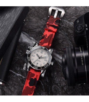 kronokeeper-camouflage-rubber-strap-red