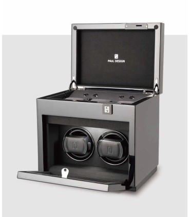 Paul Design - Gentleman 2+3 Watch Winder & Extra storage for 3 watches