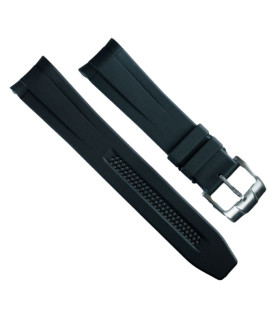 Rubber B strap DM106CD Black with buckle