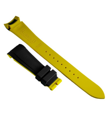 RubberB strap T807 for Tudor Black/Miltary Yellow