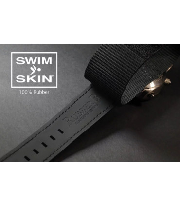 Rubber B Tang Buckle Rubber Cuff Series - Black