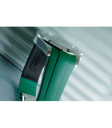 Rubber B Strap for Rolex Air-King 126900 - M215 Pine Green/Black