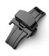 Double folding clasps for leather straps , black brushed PVD