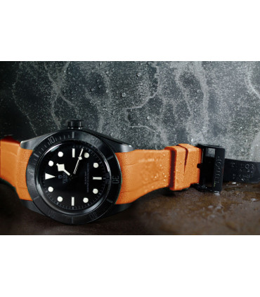 RubberB strap T805 for Tudor Heritage Black Bay Ceramic - Orange