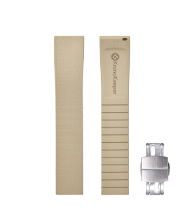 KronoKeeper adjustable Rubber Strap with deployant clasp - Khaki
