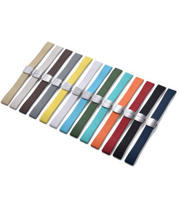 KronoKeeper adjustable Rubber Strap with deployant clasp - Blue