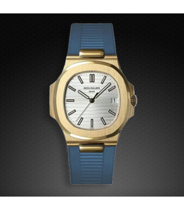RubberB strap for Patek Philippe Nautilus - Blue Jeans PK77