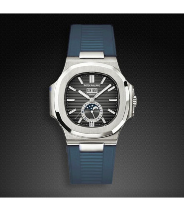 RubberB strap for Patek Philippe Nautilus - Blue Jeans PK77