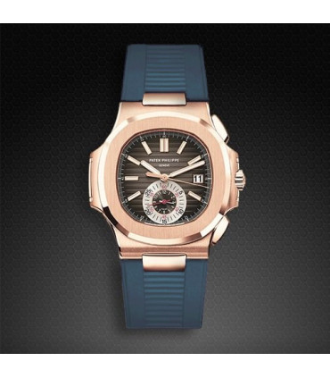 RubberB strap for Patek Philippe Nautilus - Blue Jeans PK77