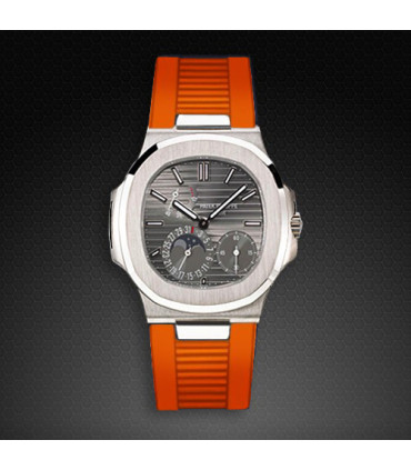 RubberB strap for Patek Philippe Nautilus - Orange PK77