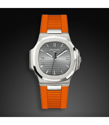 RubberB strap for Patek Philippe Nautilus - Orange PK77