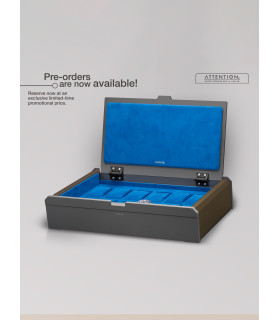 Aubliq 10/12 watch box in aluminium and leather