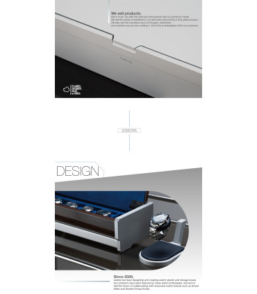 Aubliq 10/12 watch box in aluminium and leather