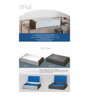 Aubliq 10/12 watch box in aluminium and leather