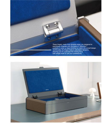 Aubliq 10/12 watch box in aluminium and leather