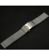 Mesh bracelet with folding clasp