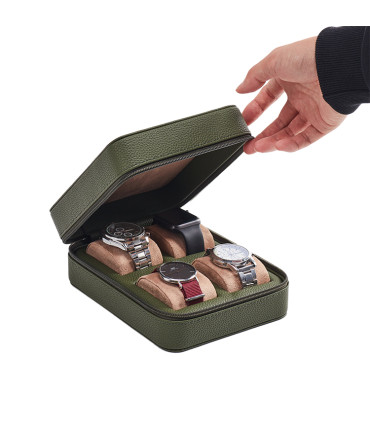 Kronokeeper Tiboulen watch travel case for 4 watches