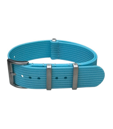 KronoKeeper ribbed nato strap - Sky Blue