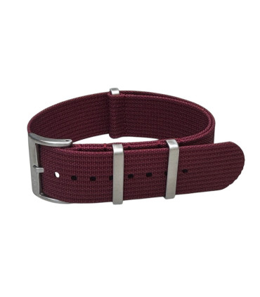 KronoKeeper ribbed nato strap - Burgundy