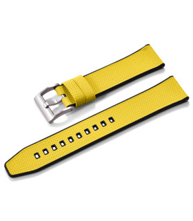 KronoKeeper double-layer FKM rubber strap - Yellow