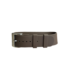 NATO strap KronoKeeper in FKM Rubber - Brown