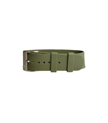 NATO strap KronoKeeper in FKM Rubber - Green