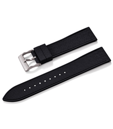 KronoKeeper mosaic Rubber Strap - Black