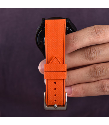 KronoKeeper mosaic Rubber Strap - Black