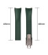 KronoKeeper curved adjustable Rubber Strap with deployant clasp - Green