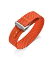 KronoKeeper ribbed nato strap with deployant buckle - Orange