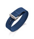 KronoKeeper ribbed nato strap with deployant buckle - navy Blue