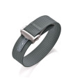KronoKeeper ribbed nato strap with deployant buckle - Grey