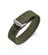 KronoKeeper ribbed nato strap with deployant buckle - Green