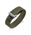 KronoKeeper ribbed nato strap with deployant buckle - Green