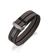 KronoKeeper ribbed nato strap with deployant buckle - Black/Khaki/Grey