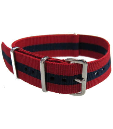 NATO strap Red/Navy Blue