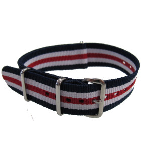 NATO Strap Blue/White/Red