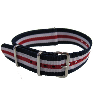 NATO Strap Blue/White/Red