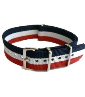 NATO Strap Blue/White/Red