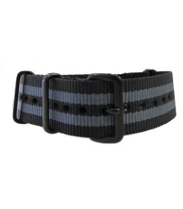 NATO strap Black/Grey PVD