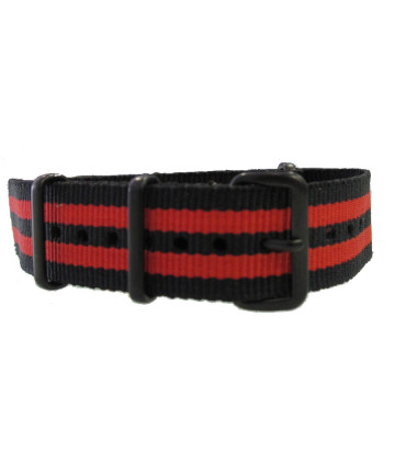 NATO Strap Black/Red PVD