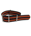 NATO watch strap Black/Red/Orange