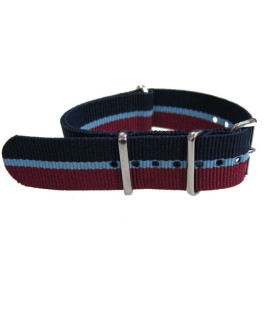 NATO strap Dark Blue/Light Blue/Maroon