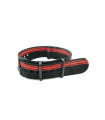 NATO watch strap Black/Red PVD